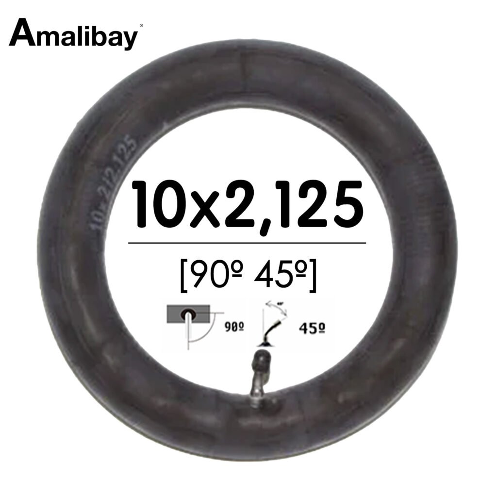 Cámara De Aire Reforzada 10x2,125 (Válvula 90º 45º) - Premium [Amalibay] - Cámaras de Aire | PatineteDrop