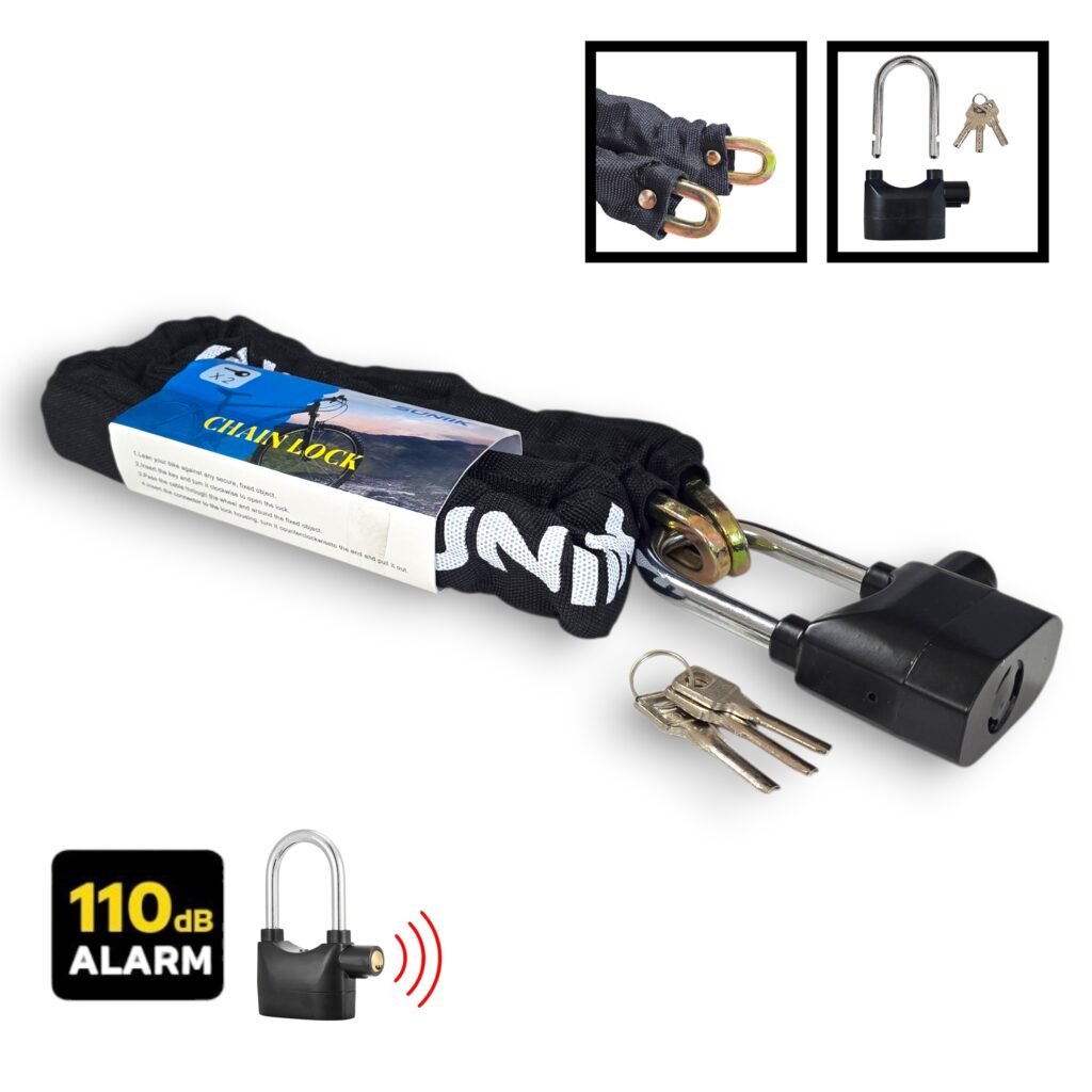 Candado De Cadena Con Alarma (110db) - Candados y Antirrobo | PatineteDrop