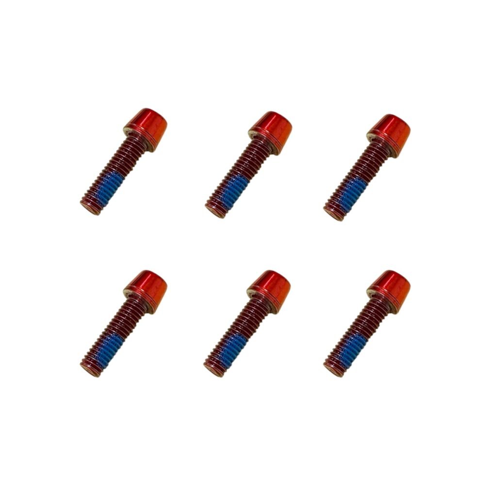 Tornillos Para la Potencia Manillar Rojo (Pack 6 Unidades) - Manillares | PatineteDrop