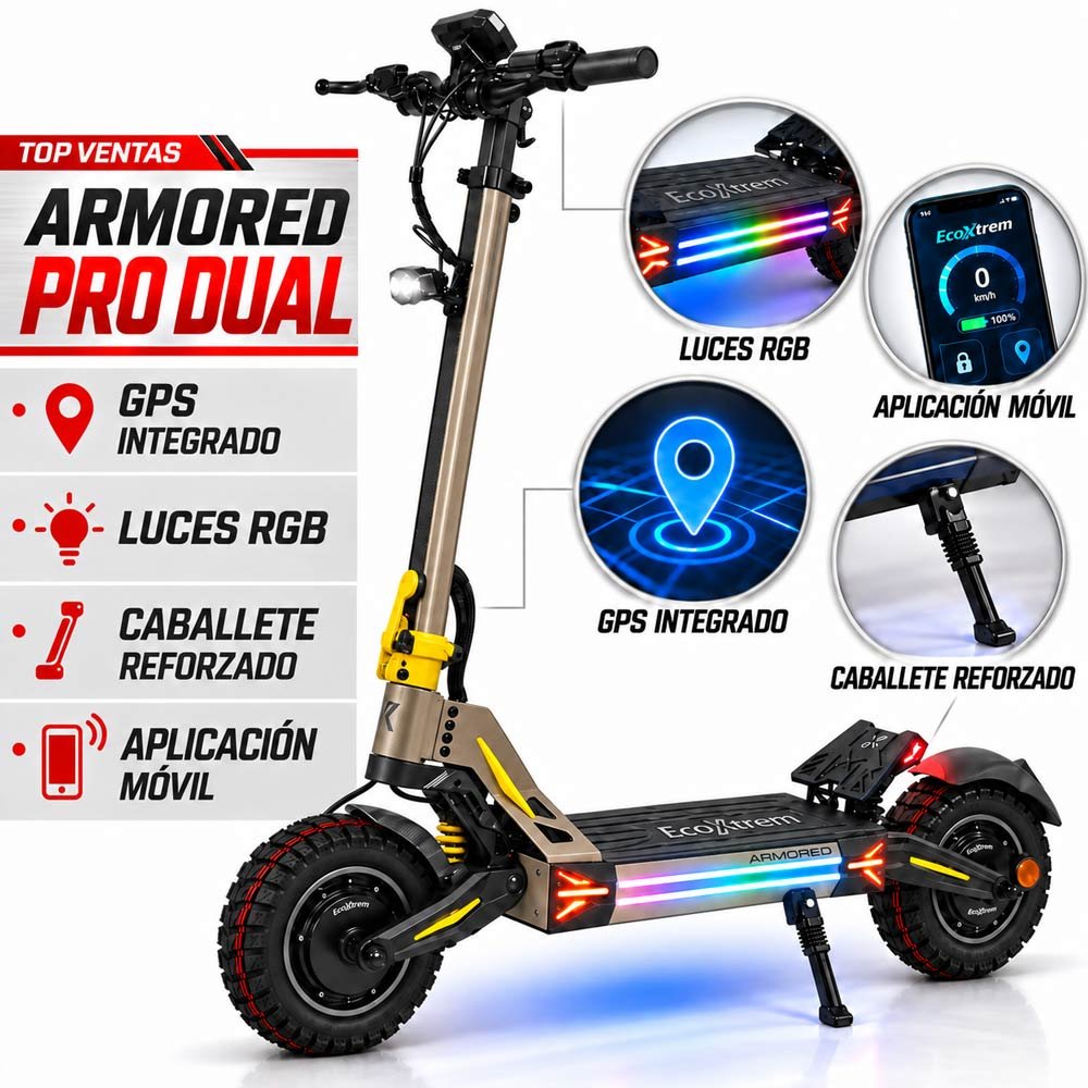 Patinete eléctrico Ecoxtrem Armored PRO Dual 24 Ah