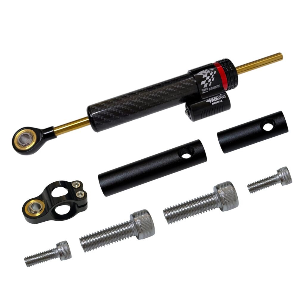 Damper Amortiguador de Dirección Rojo + Adaptador - Suspensión y Dirección | PatineteDrop